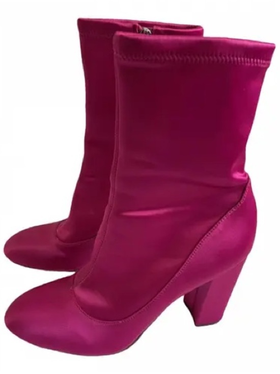 Sam Edelman Shoes - Sam Edelman Hot Pink Stretch Sock Boots with Block Heel